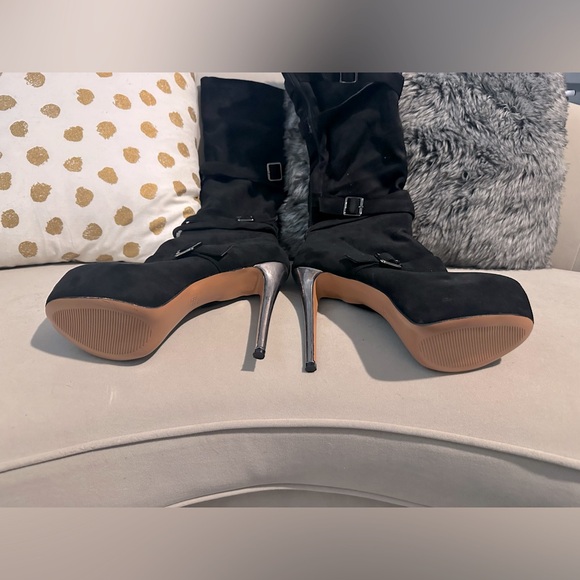 Onlymaker Thigh high suede high heel boots sz 13 - Picture 6 of 8